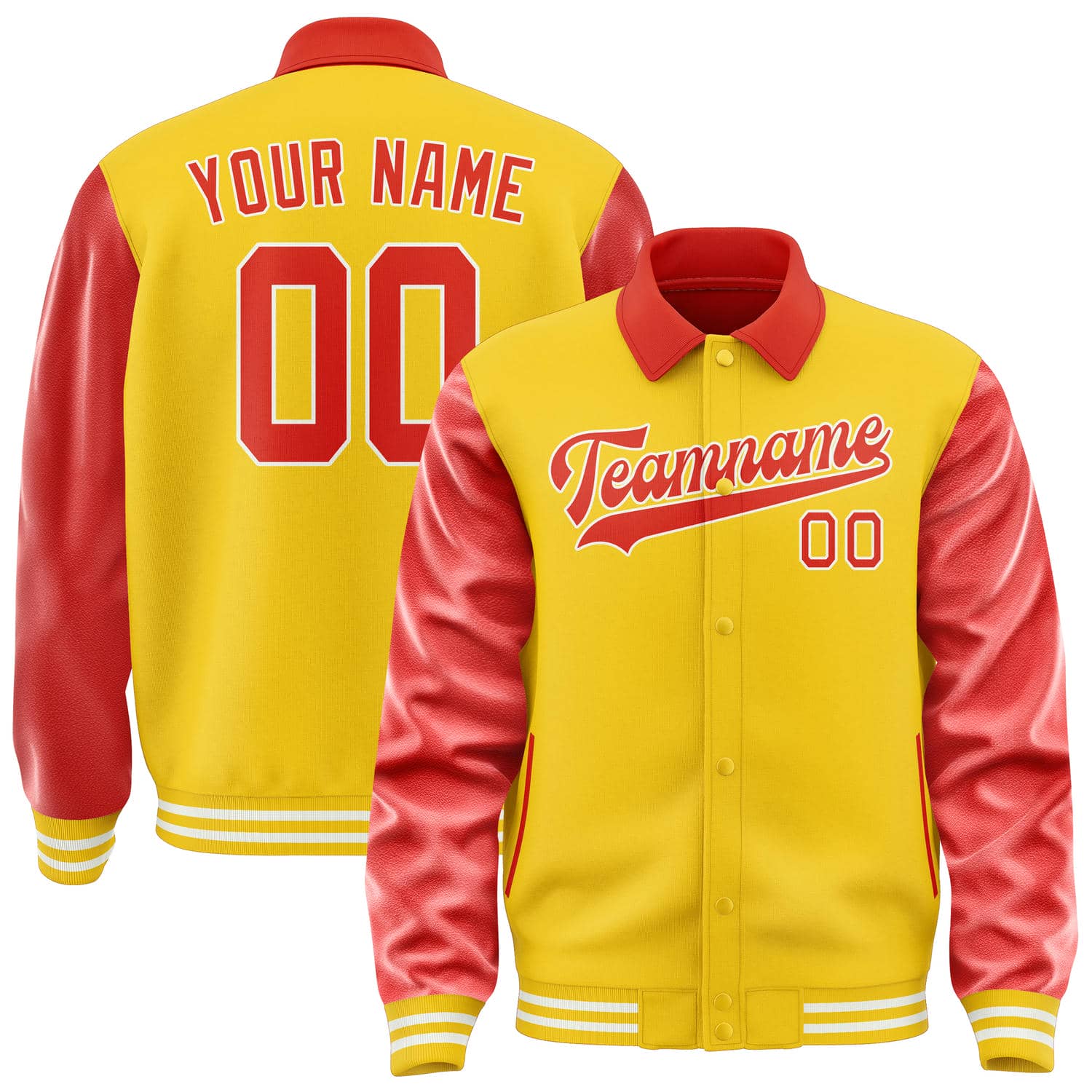 Custom Gold Orange Red Jacket