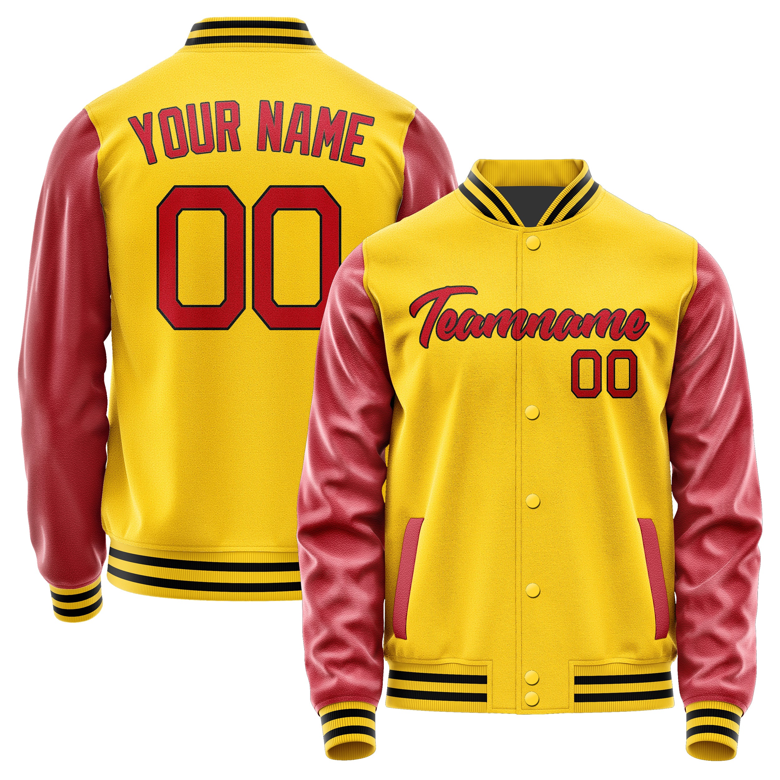 Custom Gold Red Jacket JA3030143017B21714