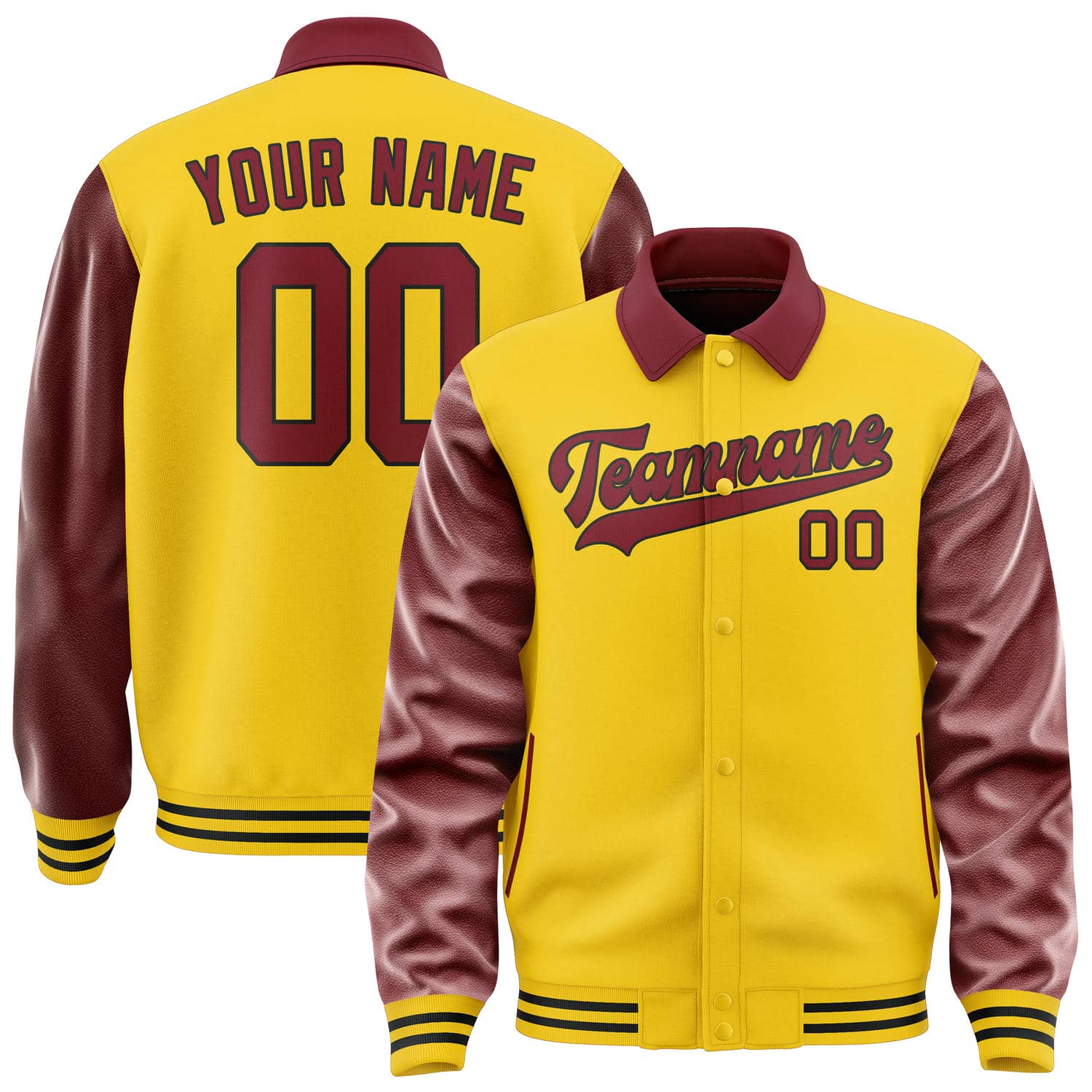 Custom Gold Crimson Red Jacket