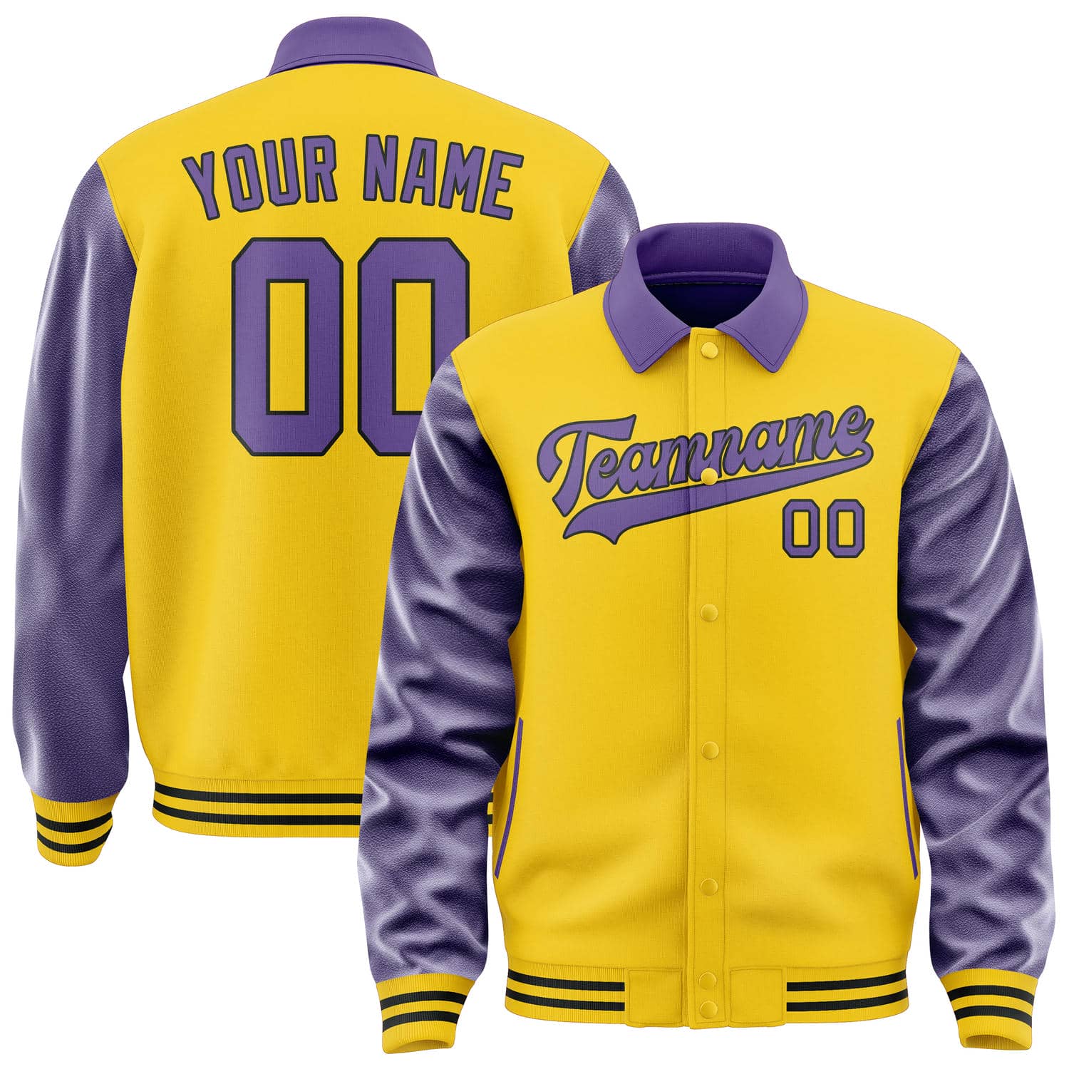 Custom Gold Light Purple Jacket