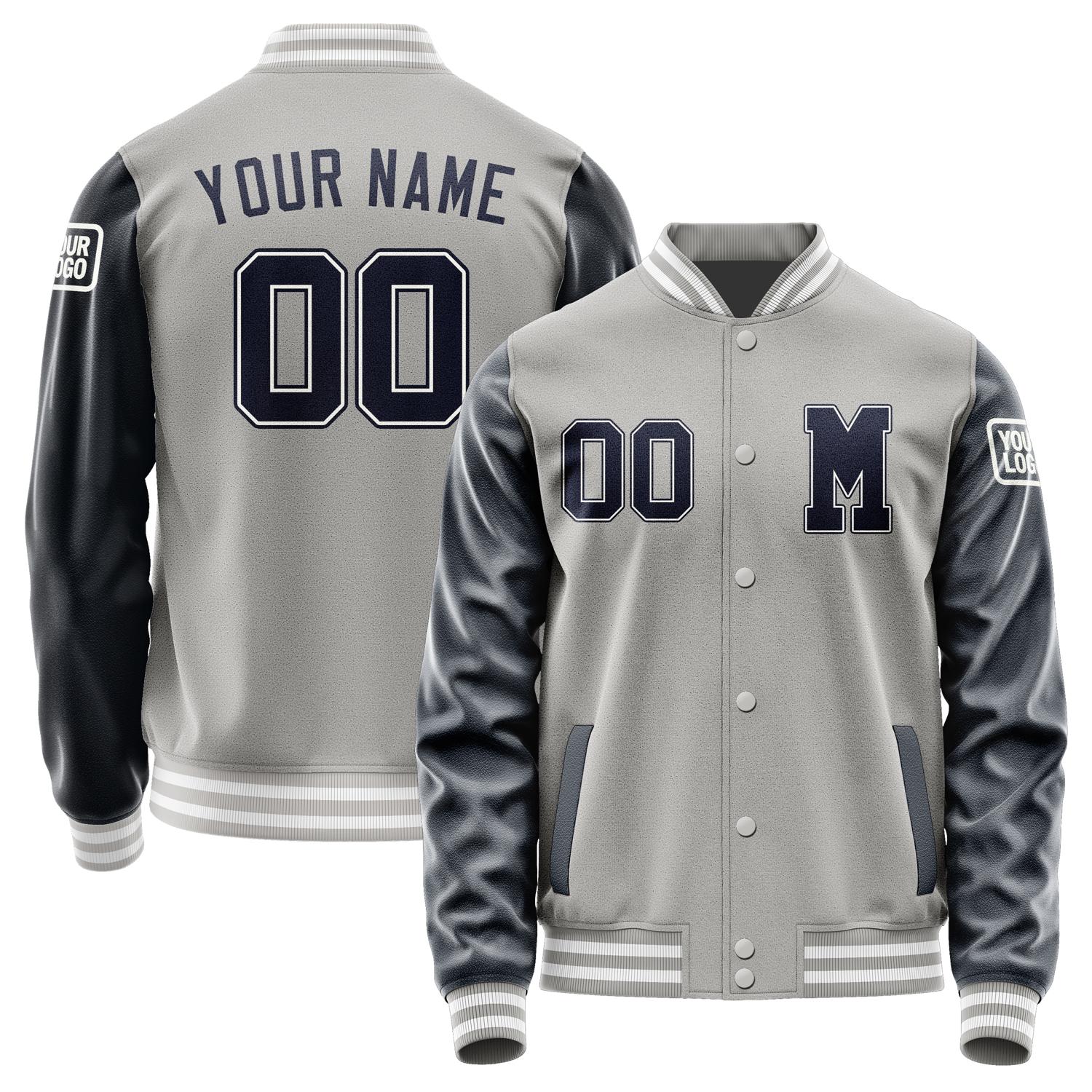 Custom Gray Navy Jacket Jb0404110418111818