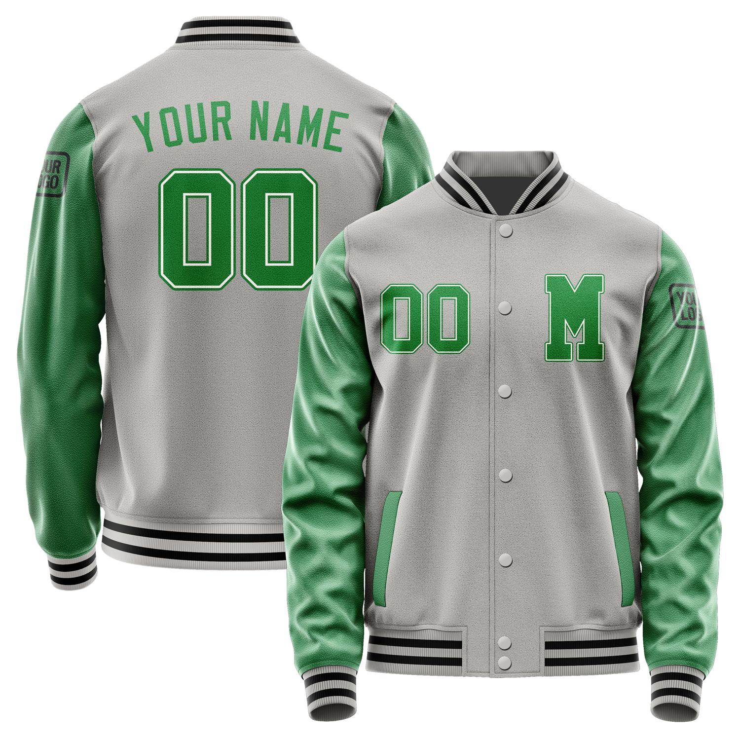 Custom Gray Emerald Green Jacket Jb0404240417241817
