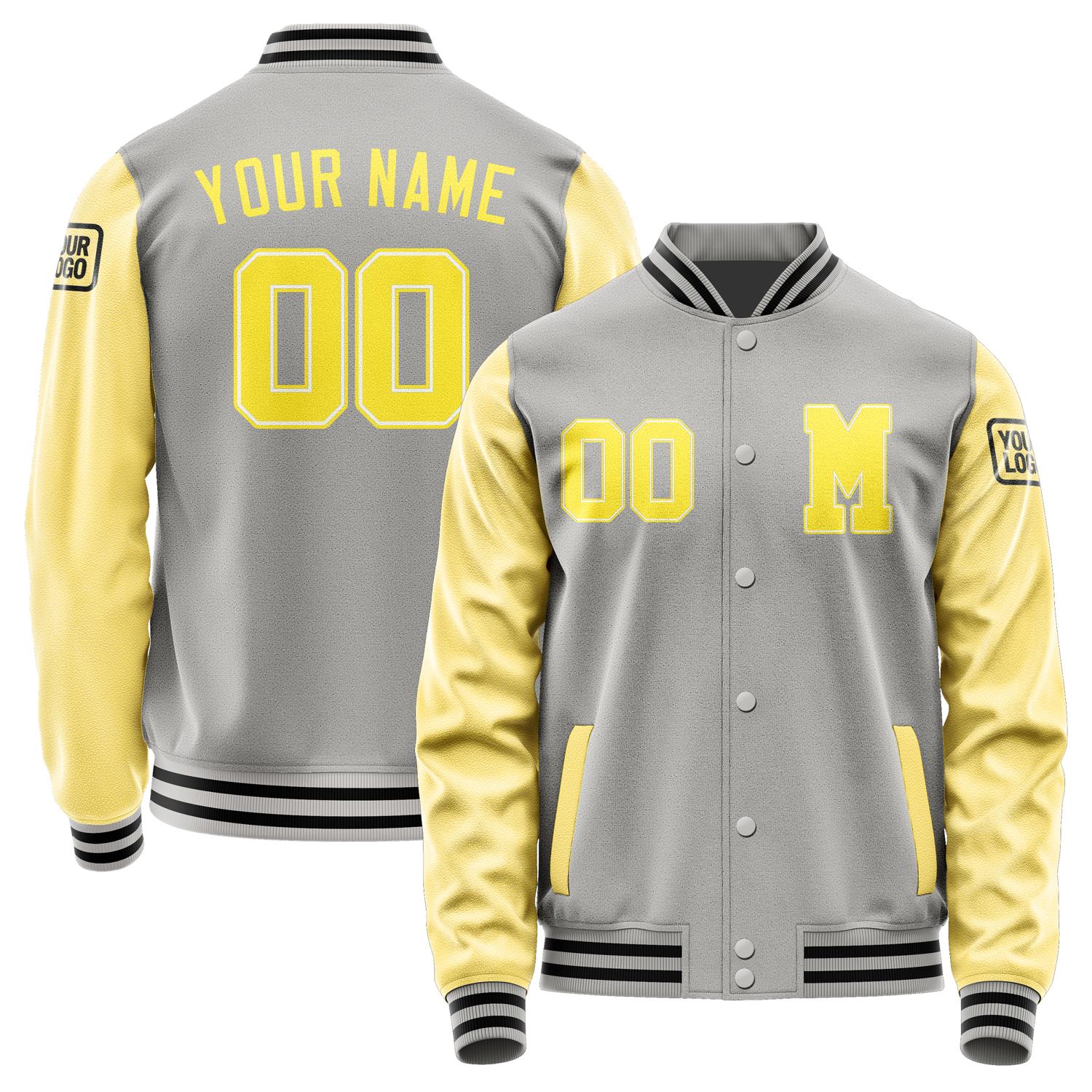 Custom Gray Light Yellow Jacket Jb0404260417261817