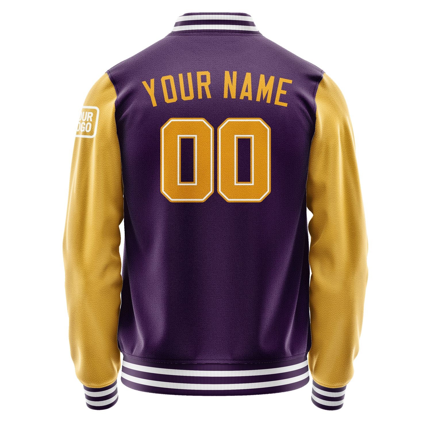 Custom Purple Yellow Jacket Jb0707190718191818