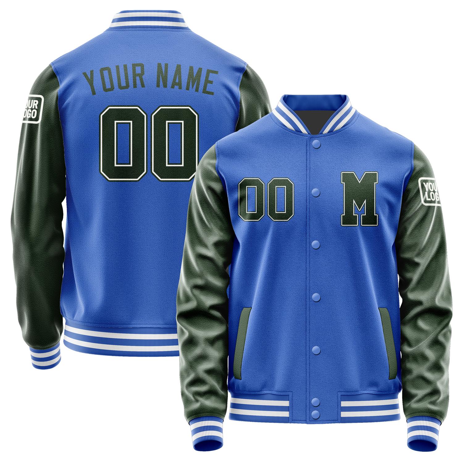 Custom Sky Blue Dark Green Jacket Jb0909060918061818
