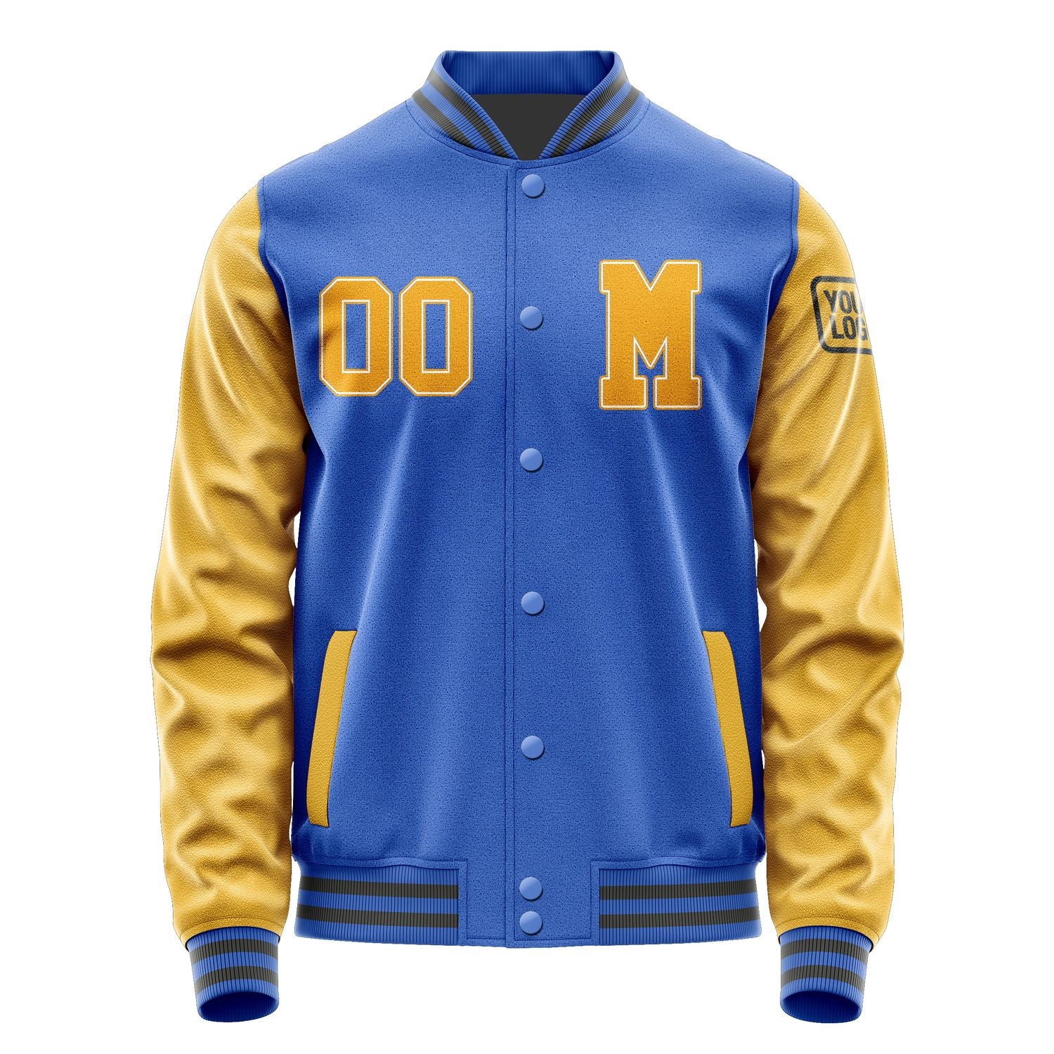 Custom Sky Blue Yellow Jacket Jb0909190920191817