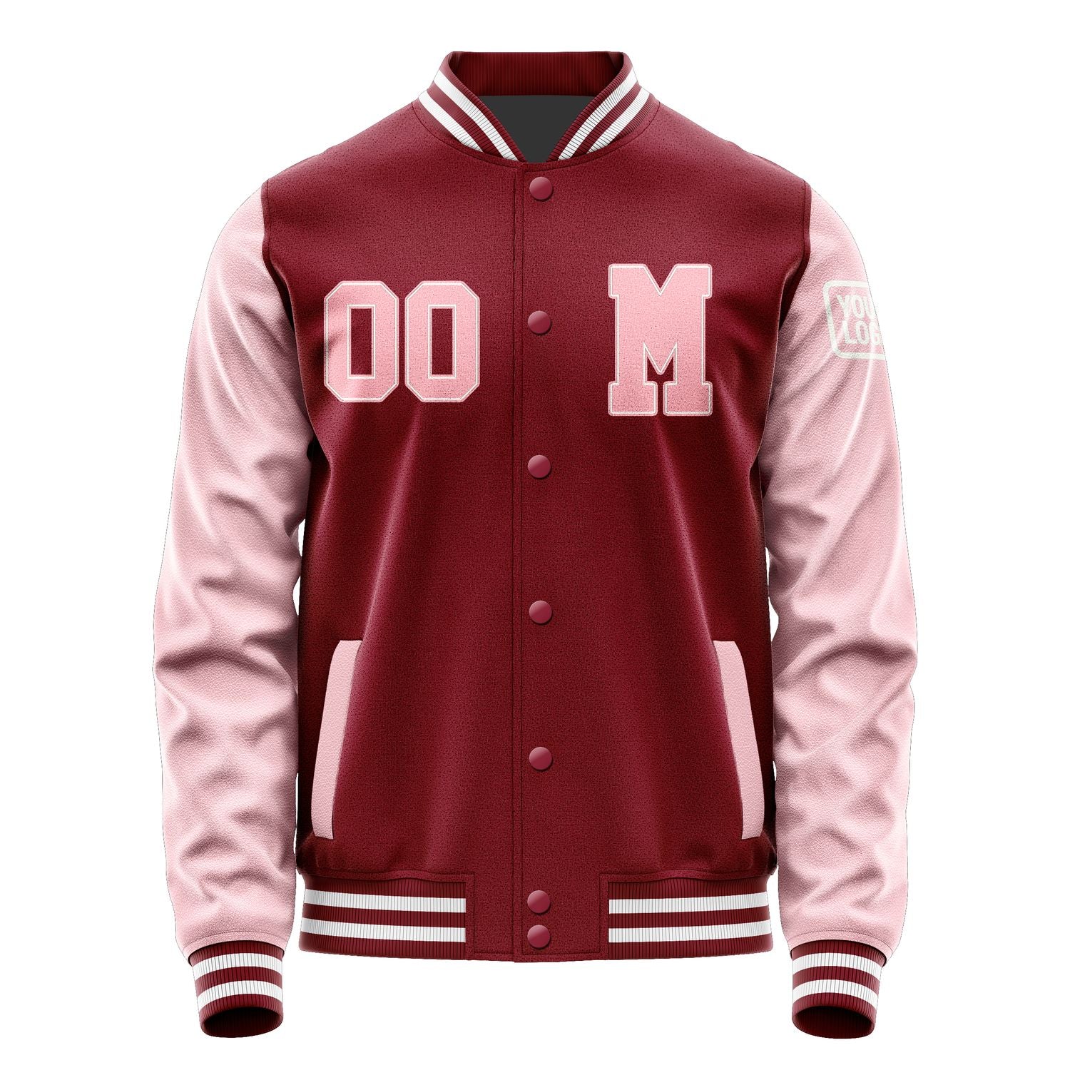 Custom Crimson Red Light Pink Jacket Jb1515211518211818