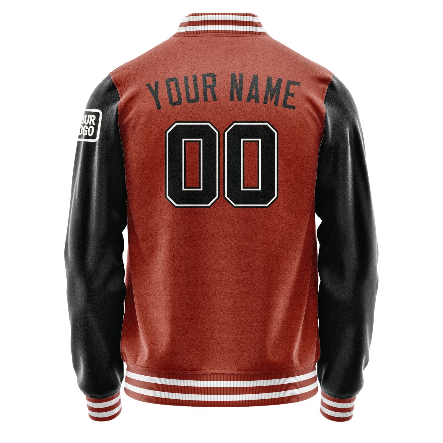 Custom Coral Red Black Jacket Jb1616171618171818