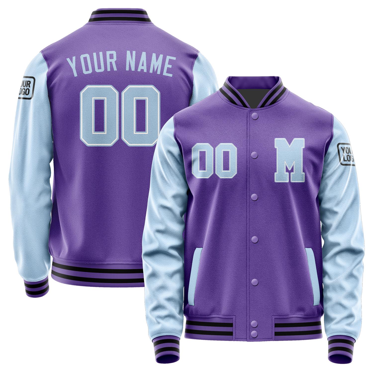 Custom Light Purple Light Blue Jacket Jb2323082317081817