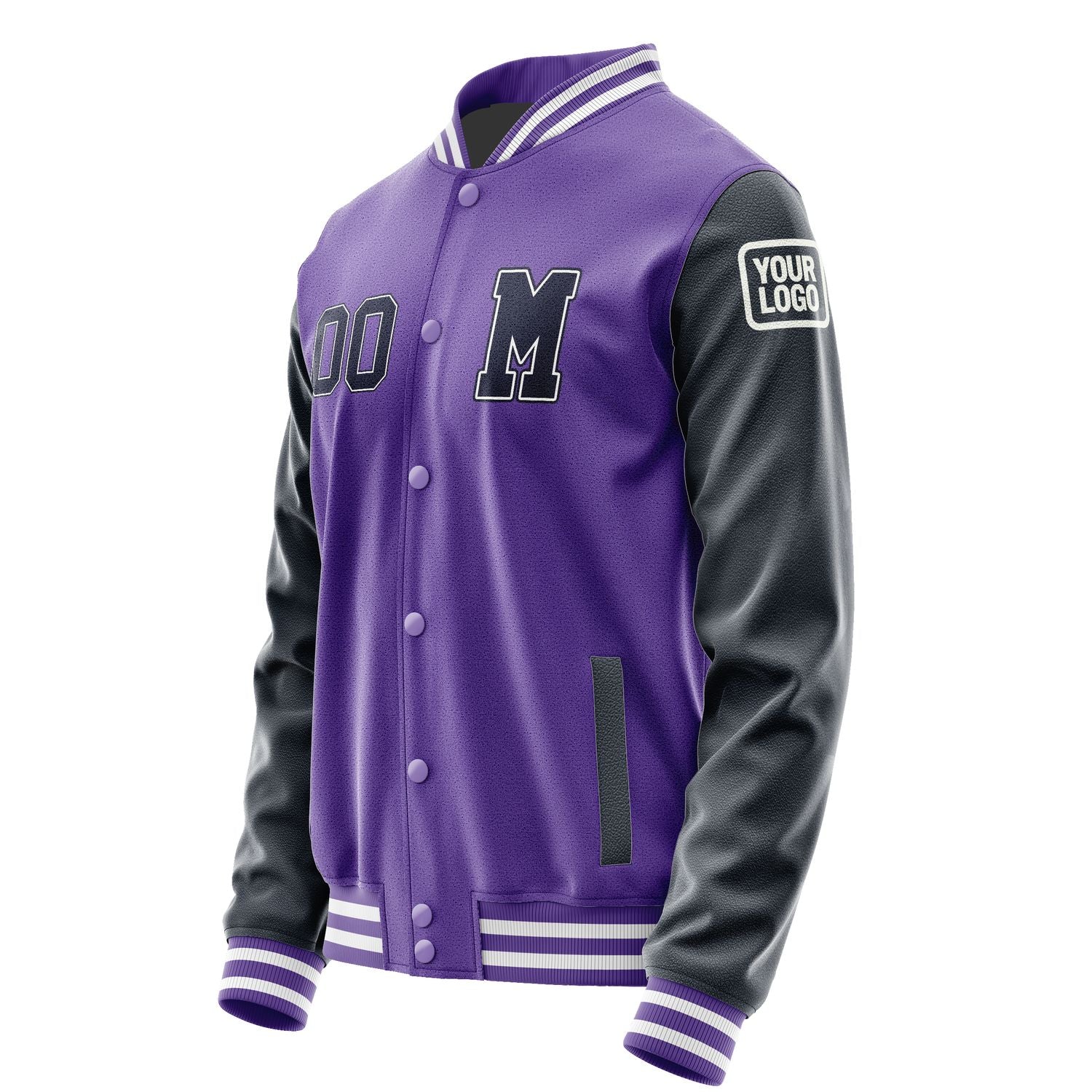 Custom Light Purple Navy Jacket Jb2323112318111818