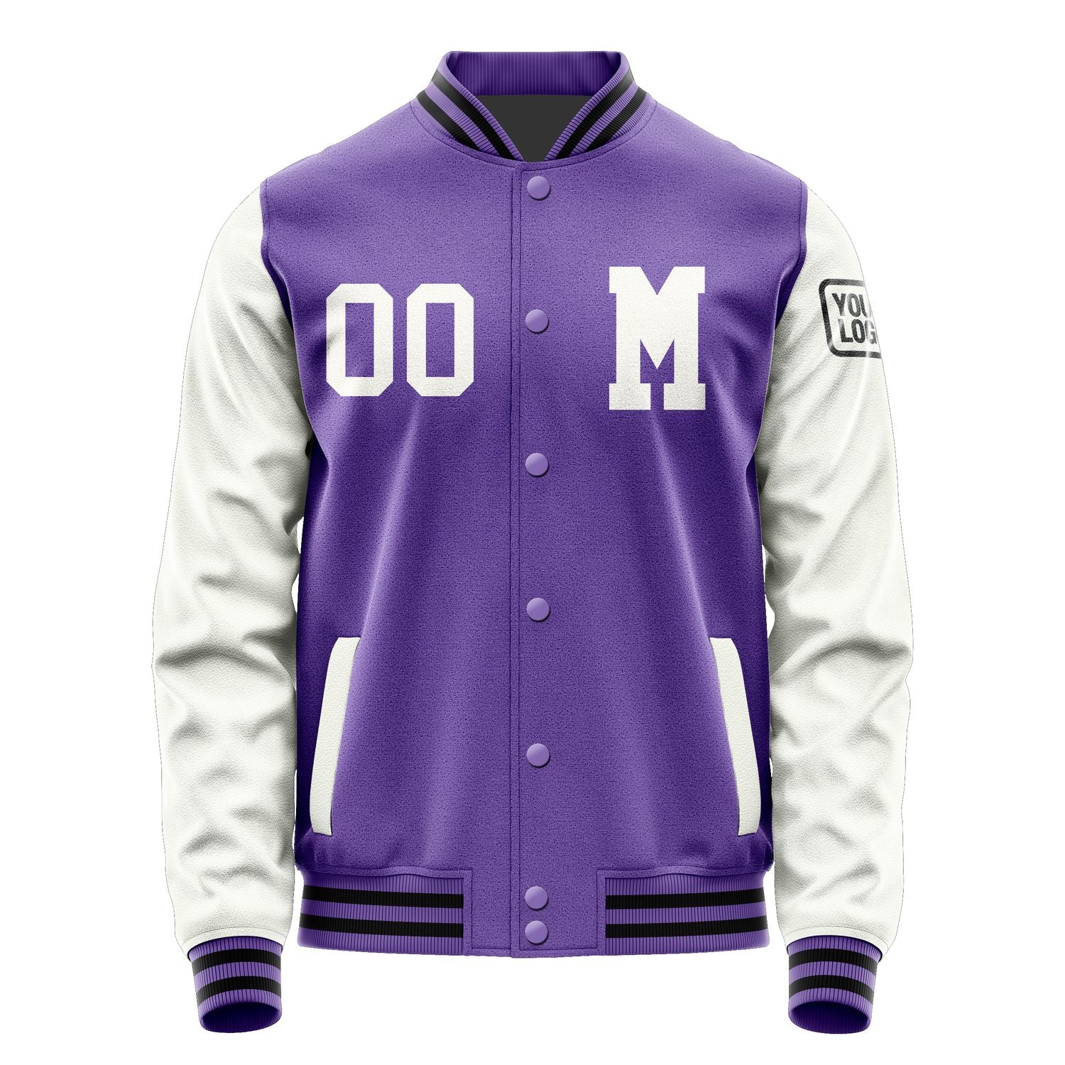Custom Light Purple White Jacket Jb2323182317181817