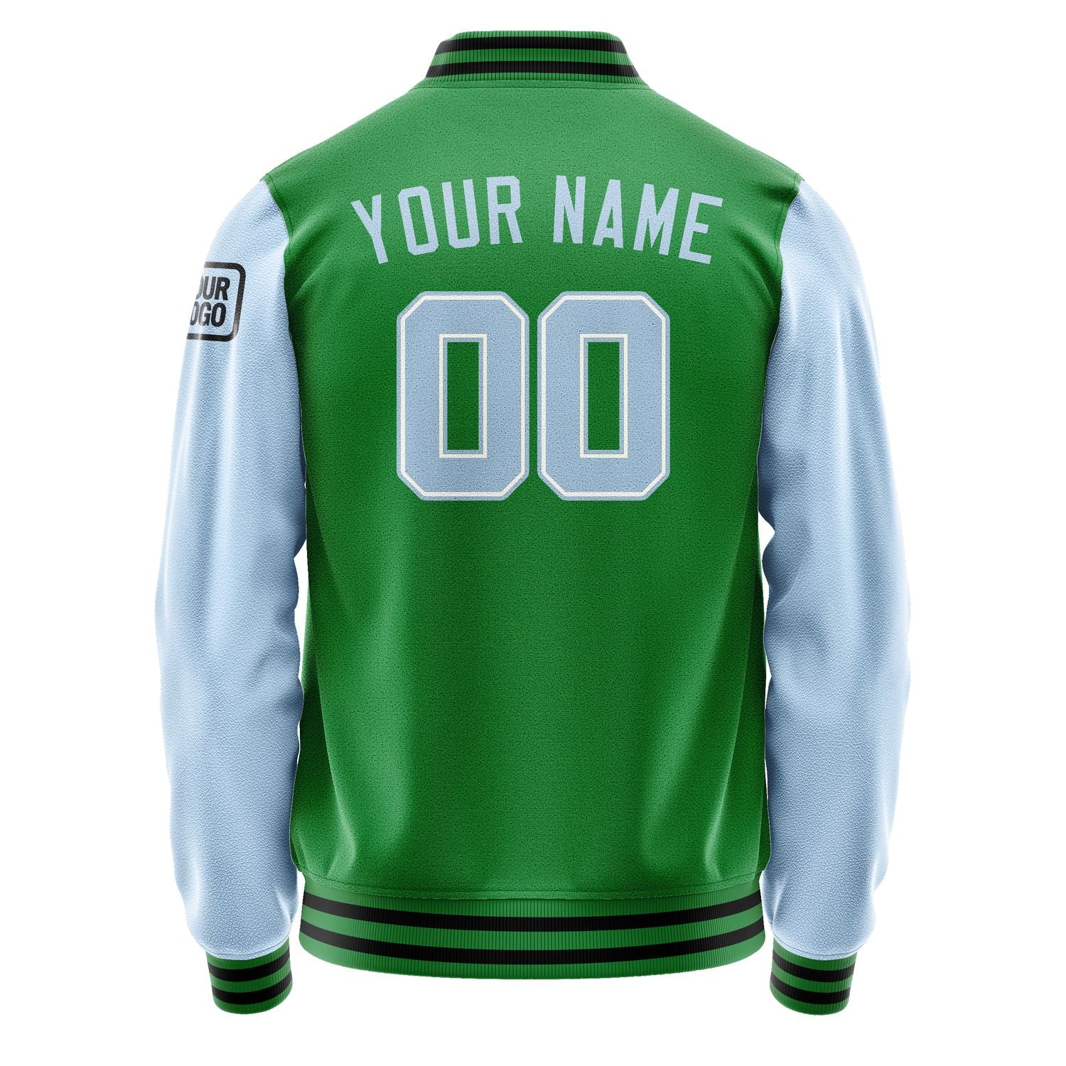 Custom Emerald Green Light Blue Jacket Jb2424082417081817