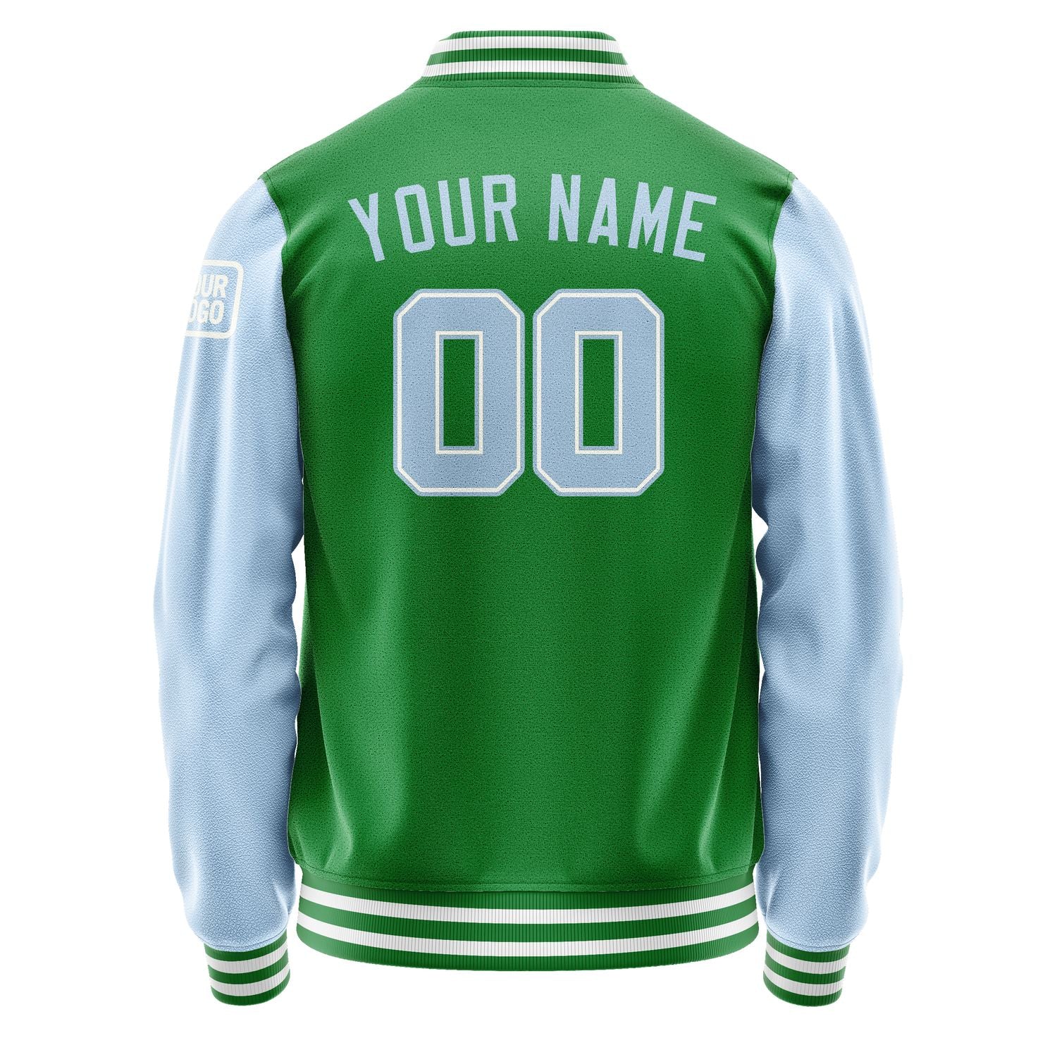 Custom Emerald Green Light Blue Jacket Jb2424082418081818