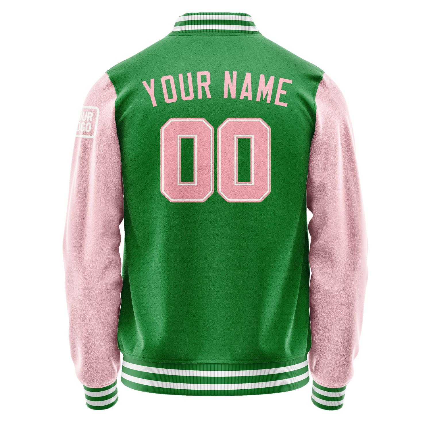 Custom Emerald Green Light Pink Jacket Jb2424212418211818