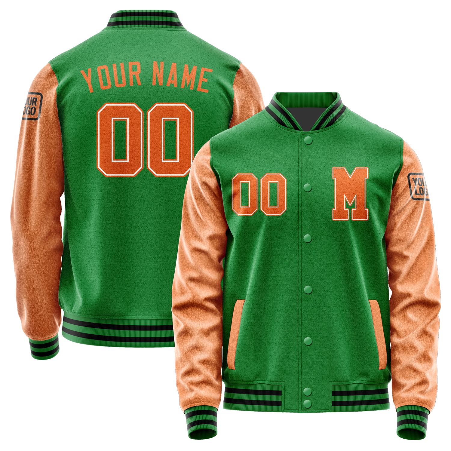 Custom Emerald Green Orange Jacket Jb2424282417281817