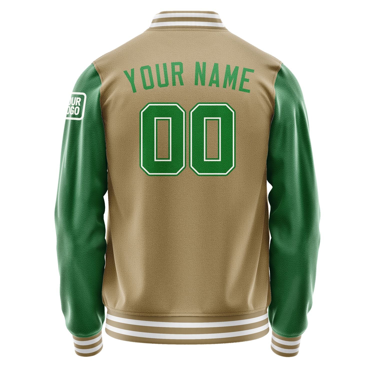Custom Light Khaki Emerald Green Jacket Jb2525242518241818
