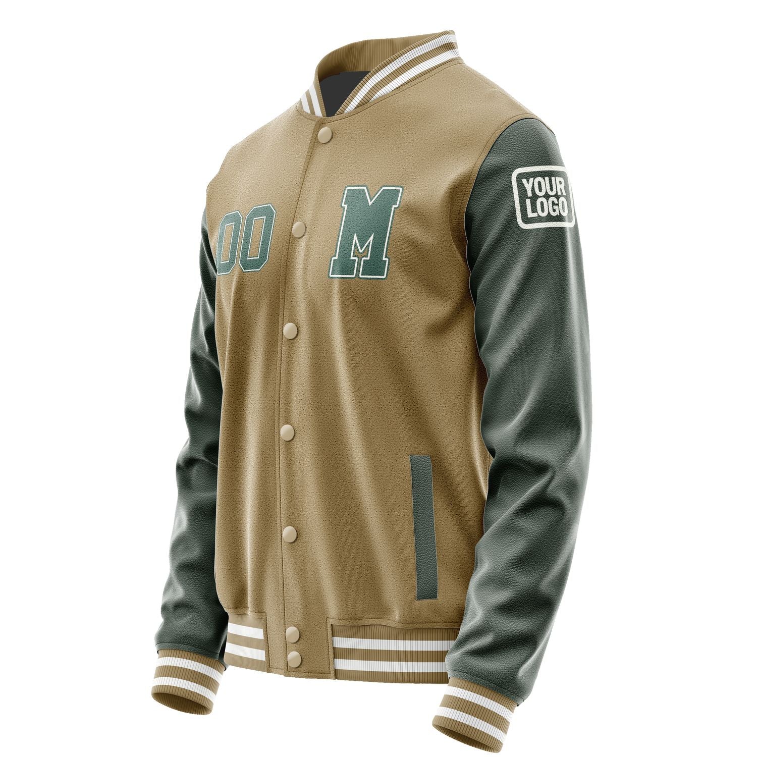 Custom Light Khaki Blue Green Jacket Jb2525272518271818