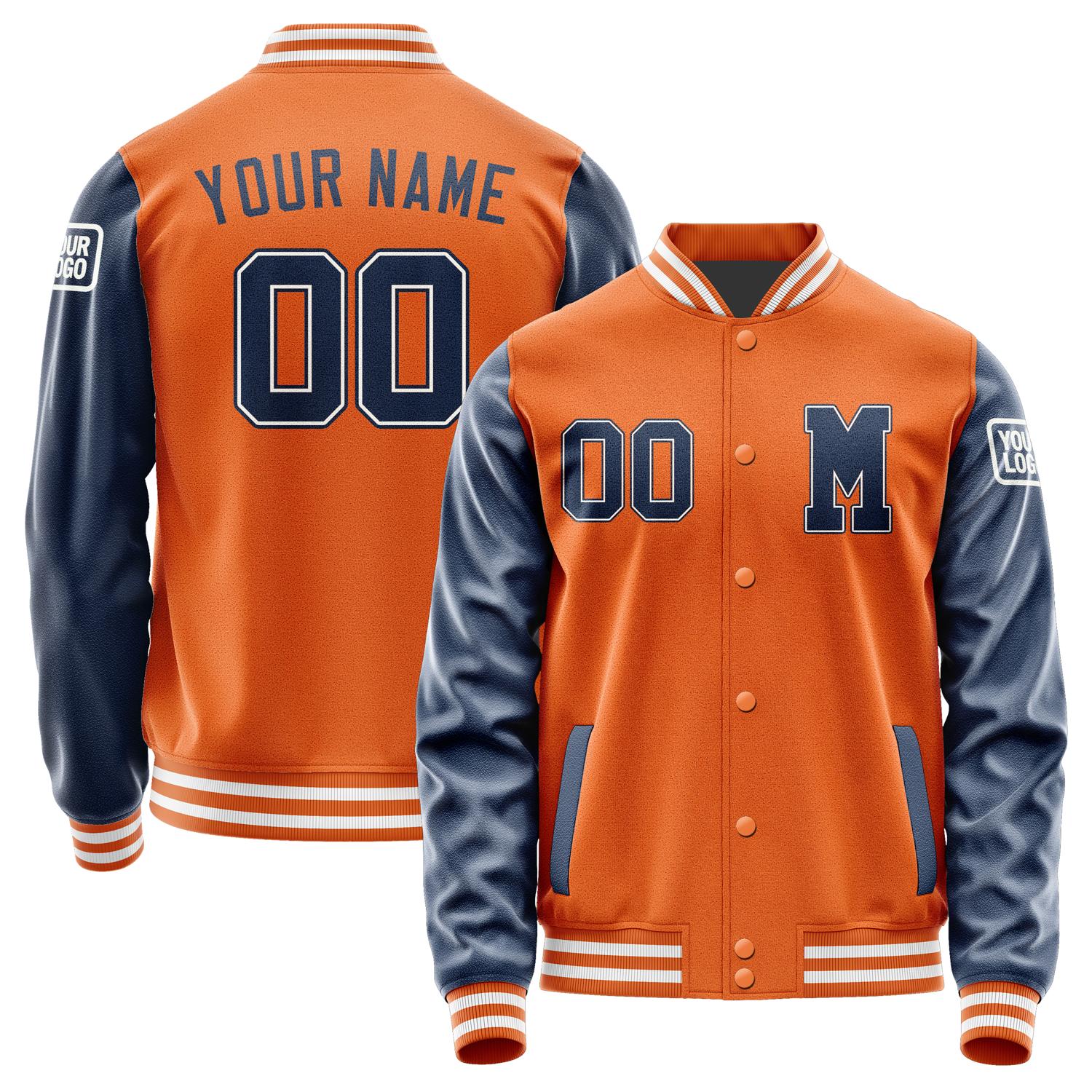 Custom Orange Blue Jacket Jb2828102818101818