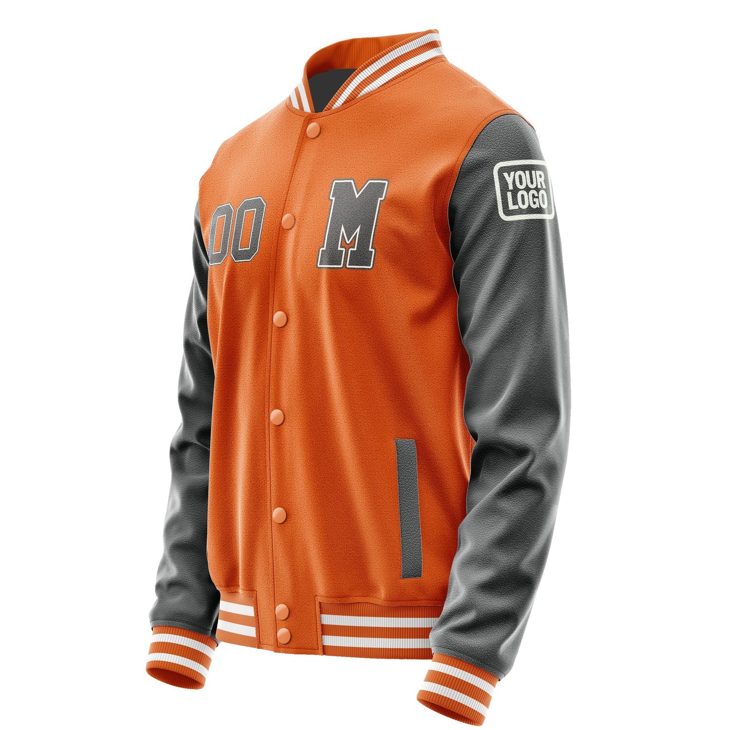 Custom Orange Dark Grey Jacket Jb2828202818201818