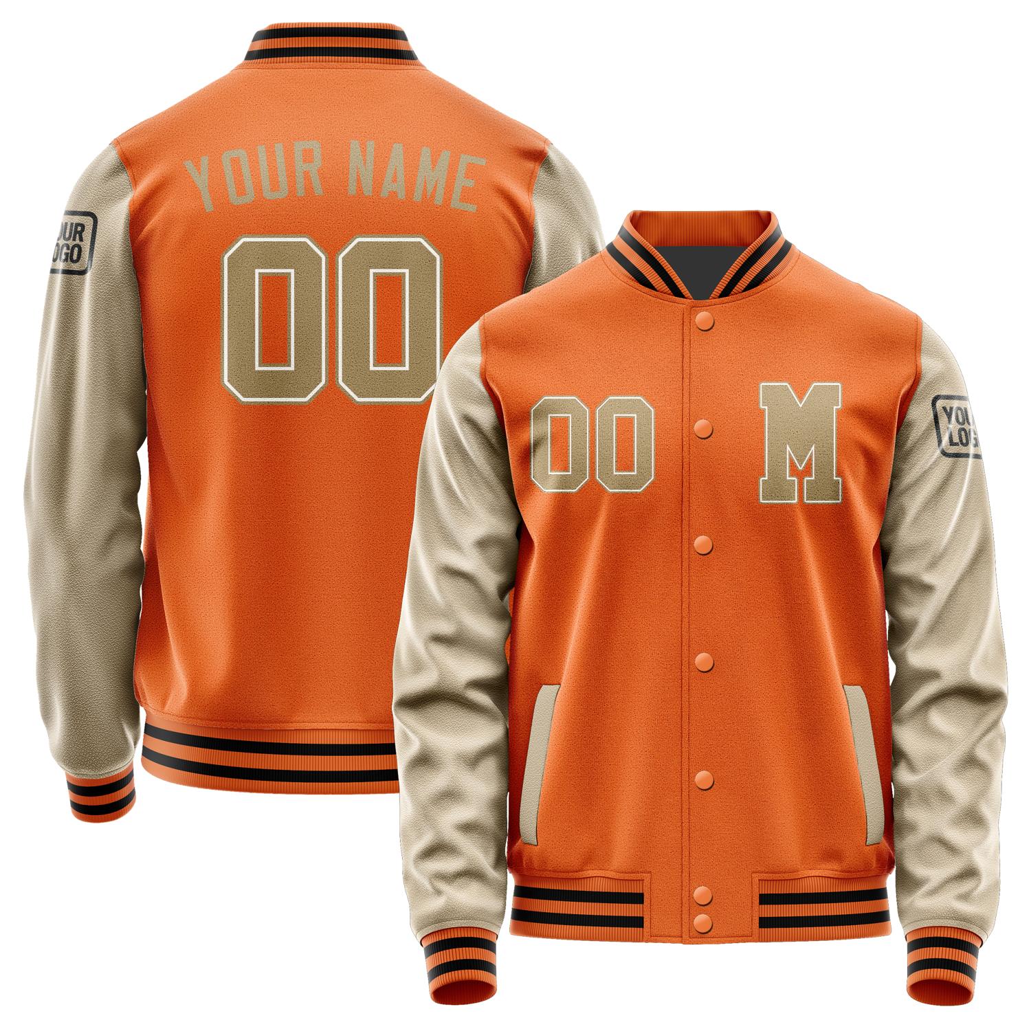 Custom Orange Light Khaki Jacket Jb2828252817251817