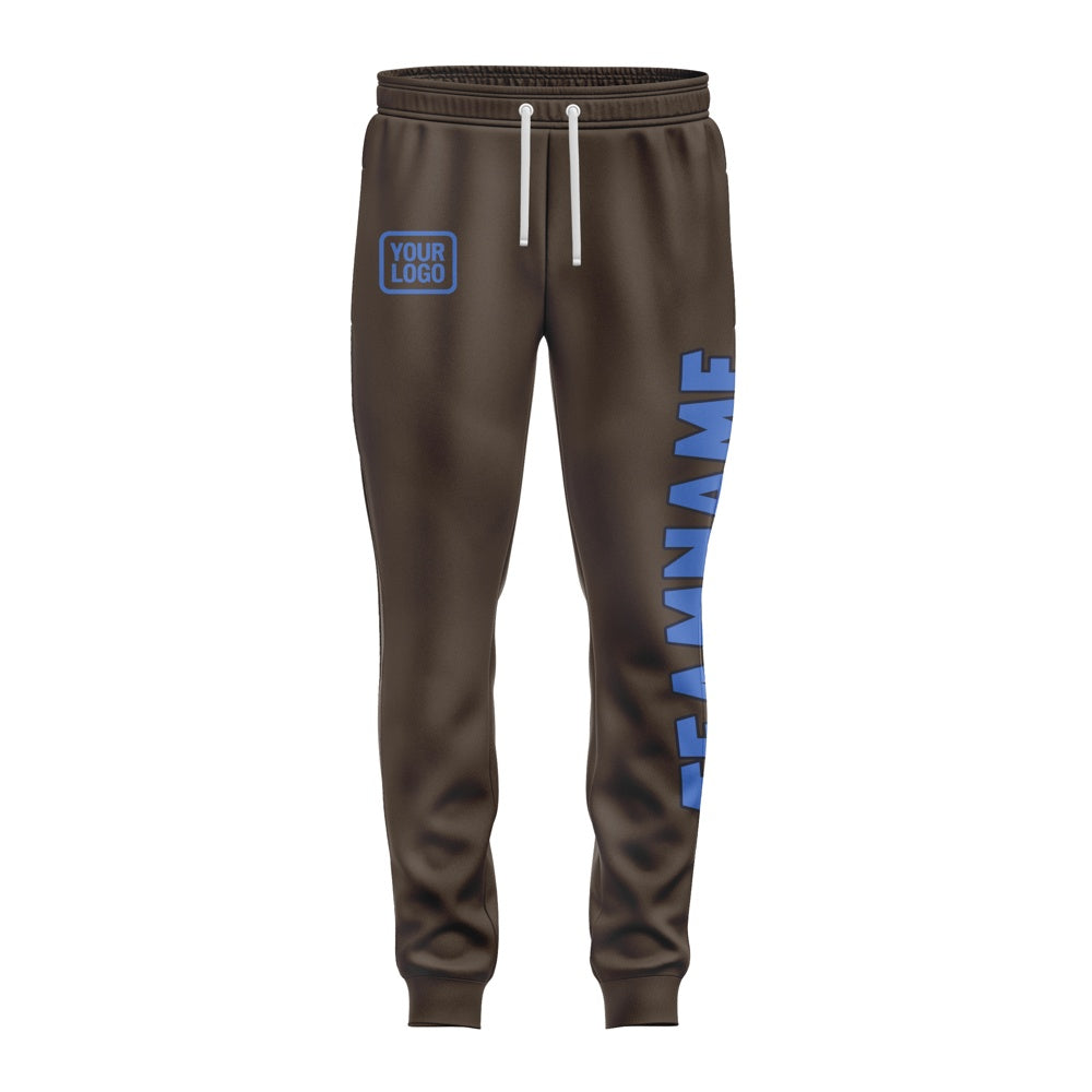 Custom Brown Sky Blue Pants