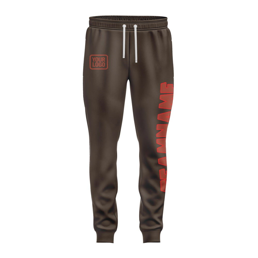Custom Brown Coral Red Pants