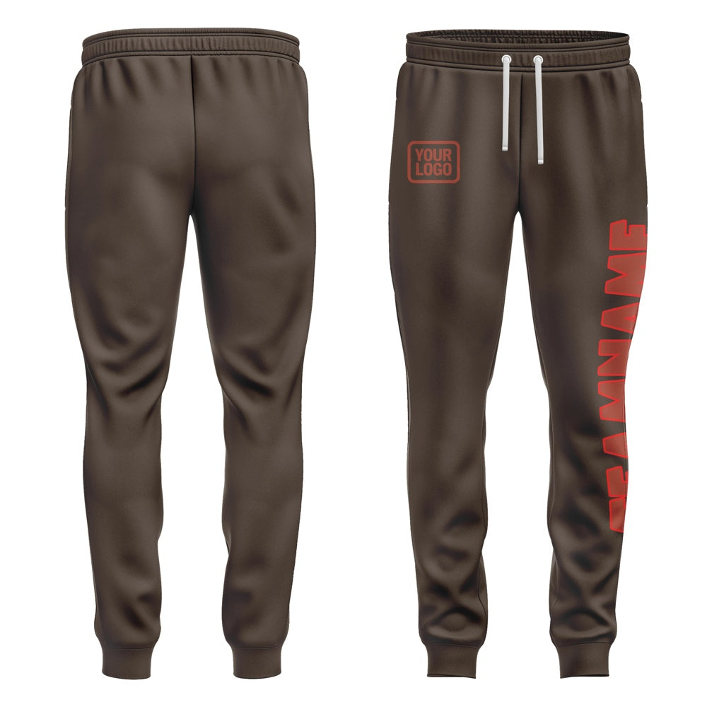 Custom Brown Coral Red Pants