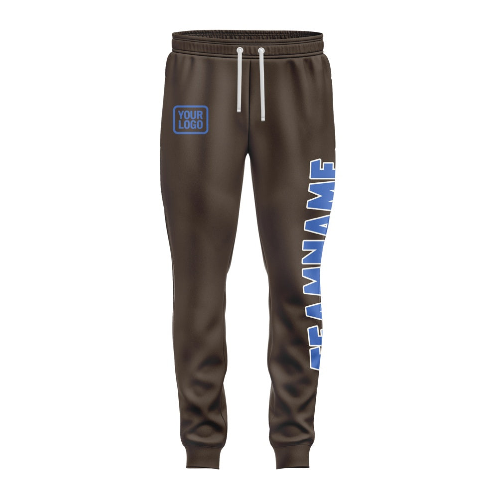 Custom Brown Sky Blue Pants