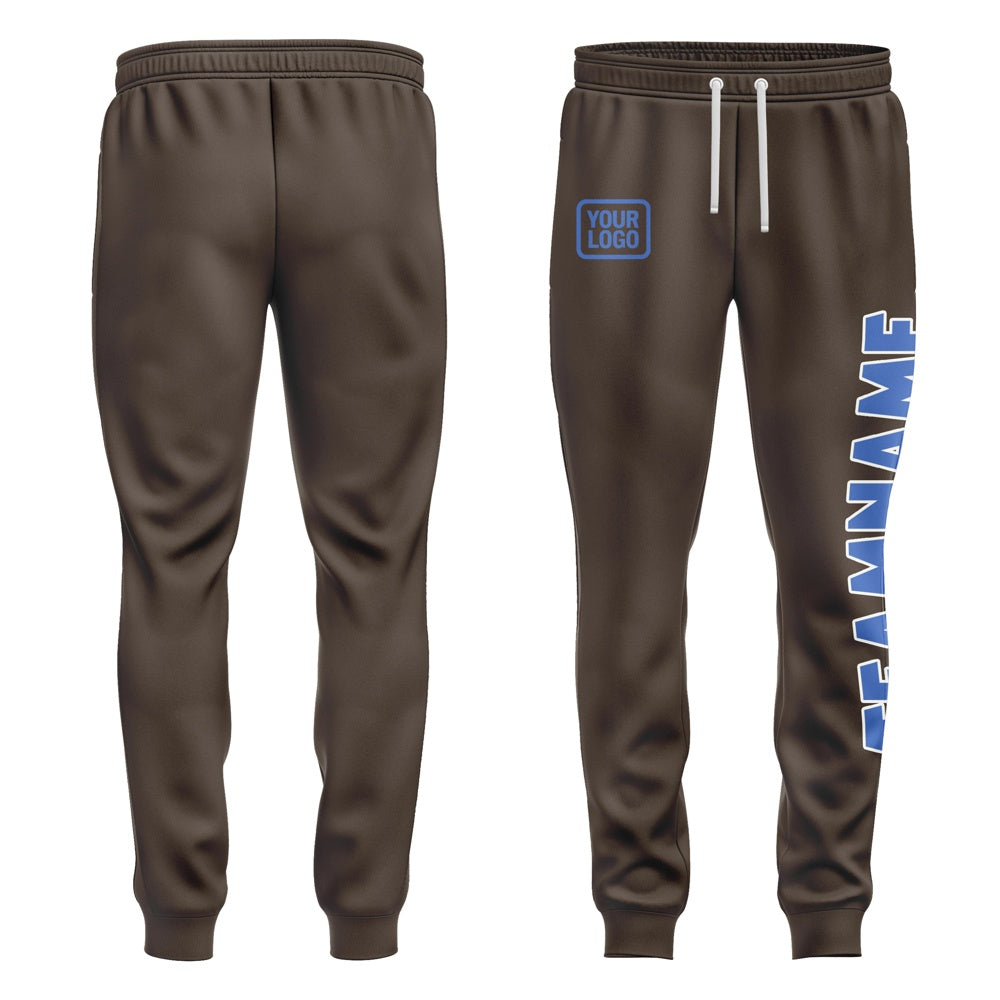 Custom Brown Sky Blue Pants