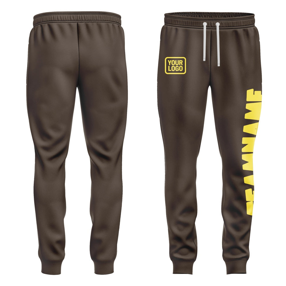 Custom Brown Light Yellow Pants
