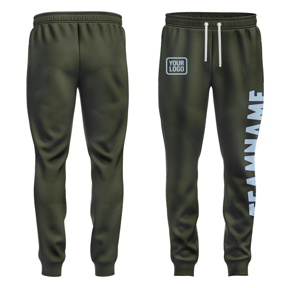 Custom Olive Light Blue Pants