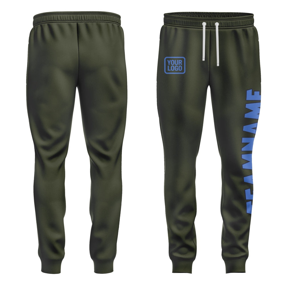Custom Olive Sky Blue Pants