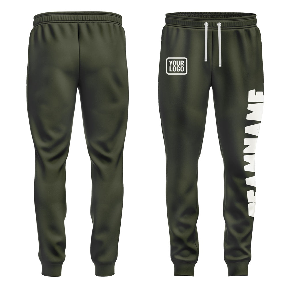 Custom Olive White Pants