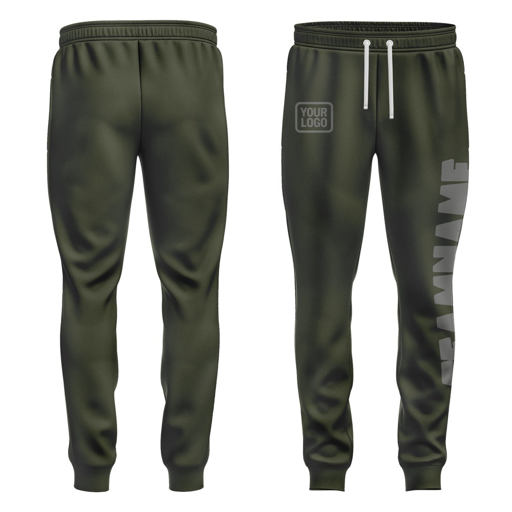 Custom Olive Dark Grey Pants