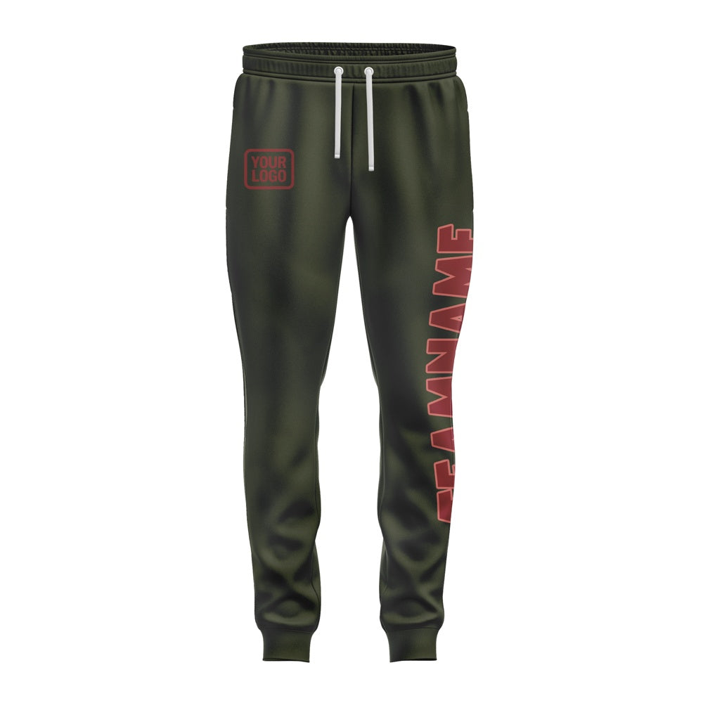 Custom Olive Crimson Red Pants