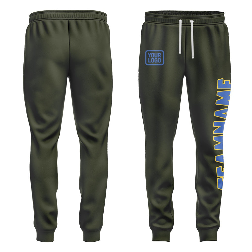 Custom Olive Sky Blue Pants