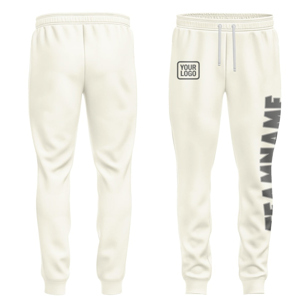 Custom Cream Dark Grey Pants