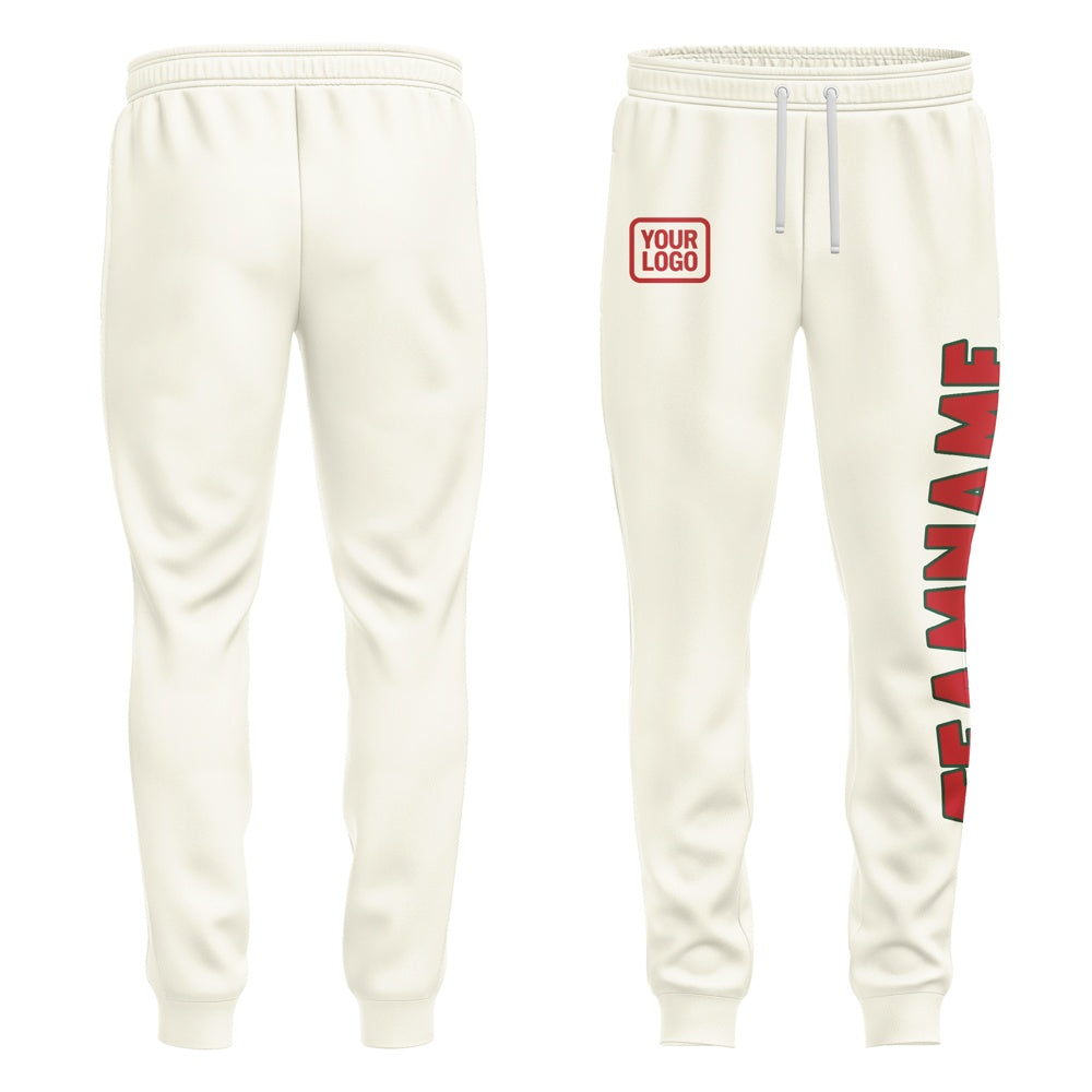 Custom Cream Red Pants