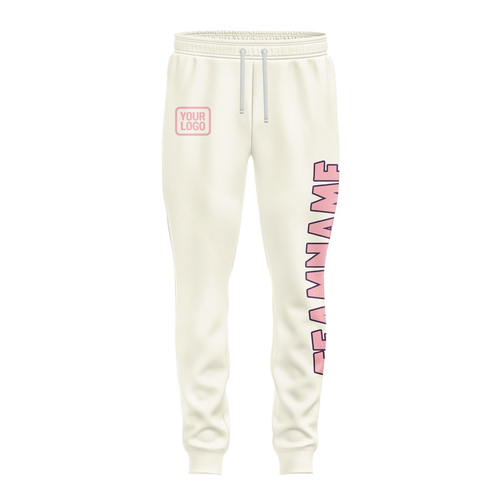 Custom Cream Light Pink Pants