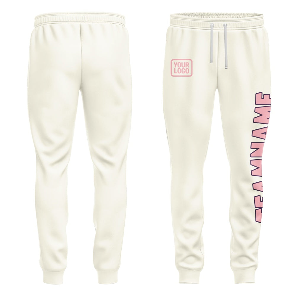 Custom Cream Light Pink Pants