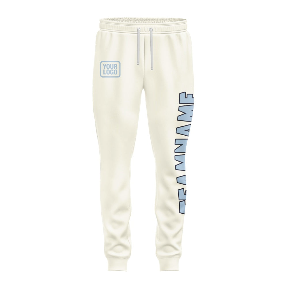 Custom Cream Light Blue Pants