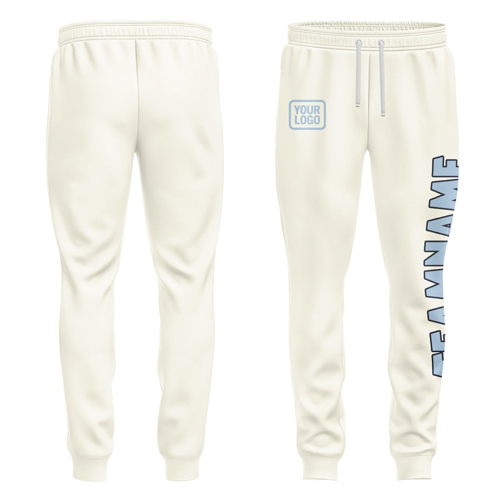 Custom Cream Light Blue Pants
