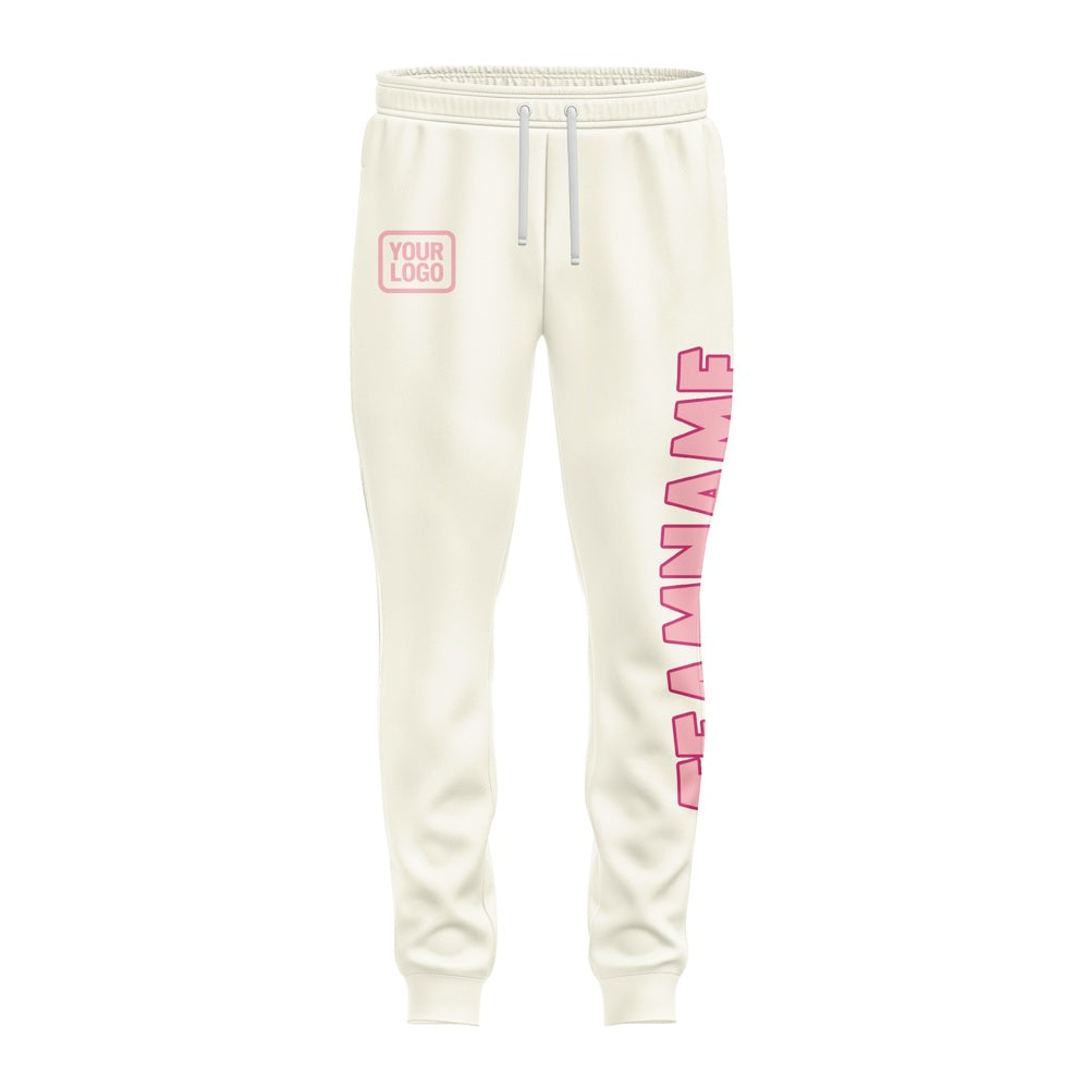 Custom Cream Light Pink Pants