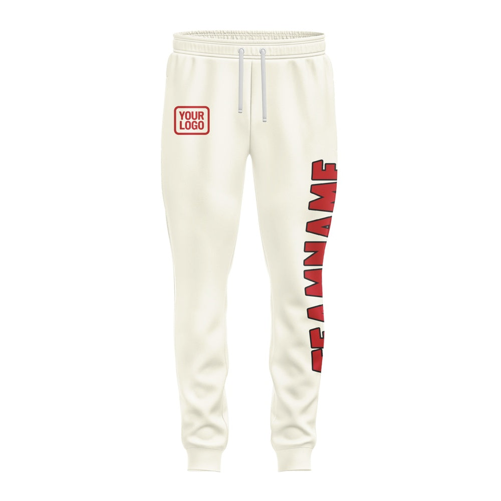Custom Cream Red Pants