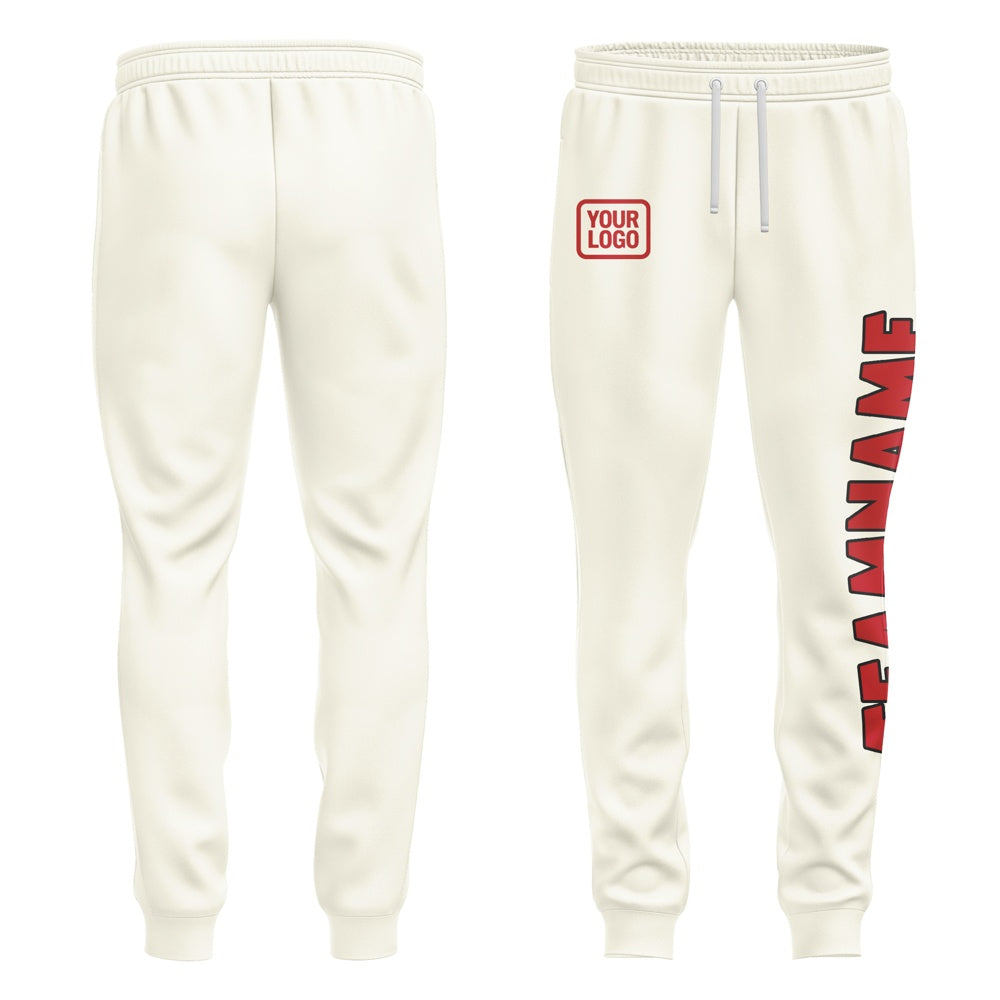 Custom Cream Red Pants