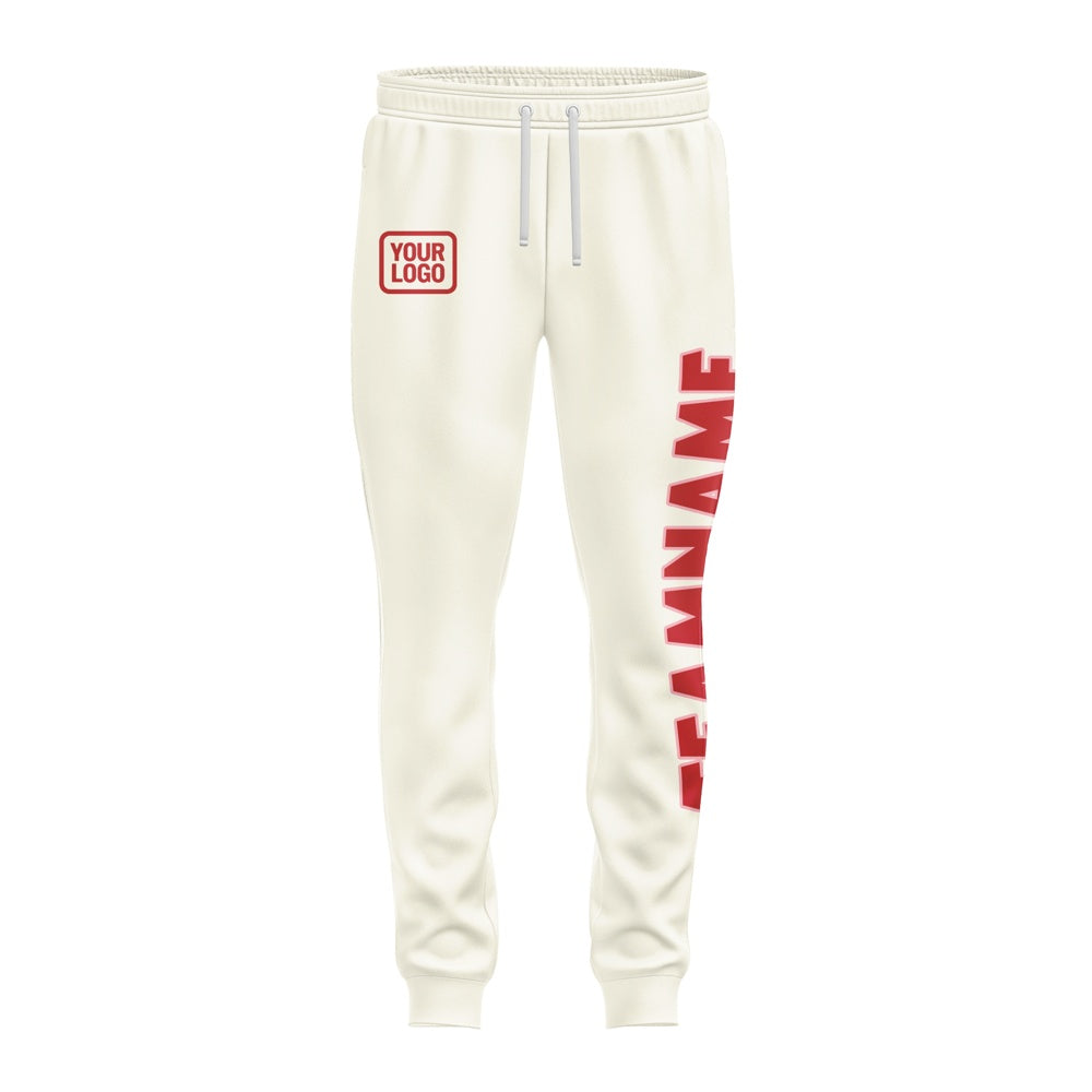 Custom Cream Red Pants