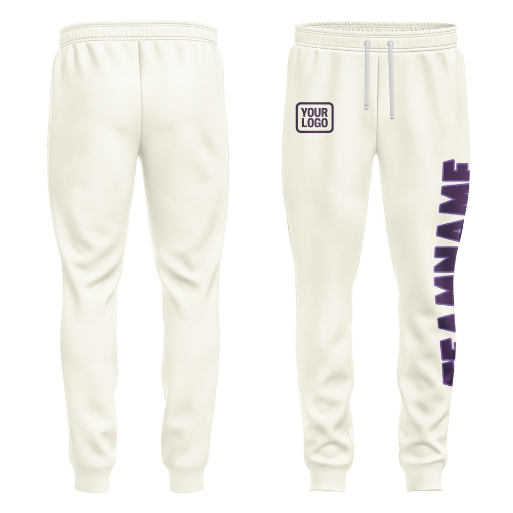 Custom Cream Purple Pants