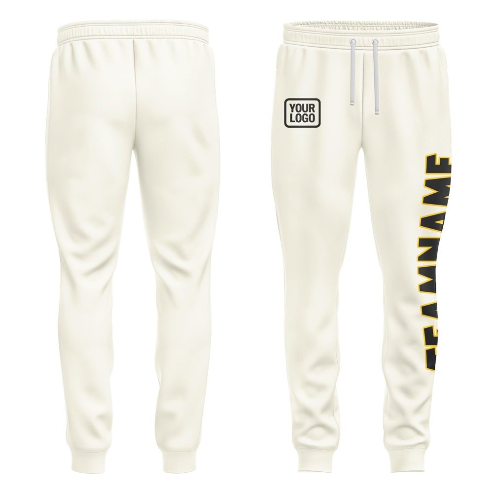 Custom Cream Black Pants