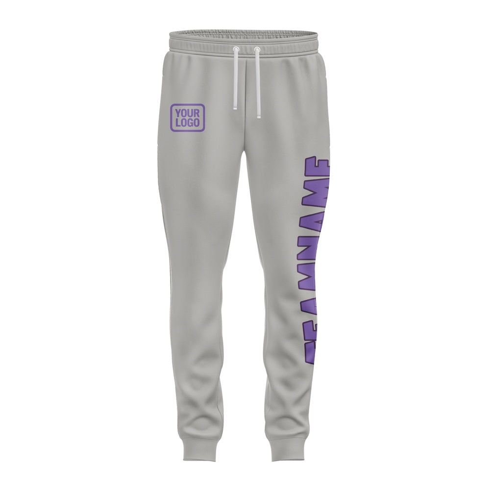 Custom Gray Light Purple Pants