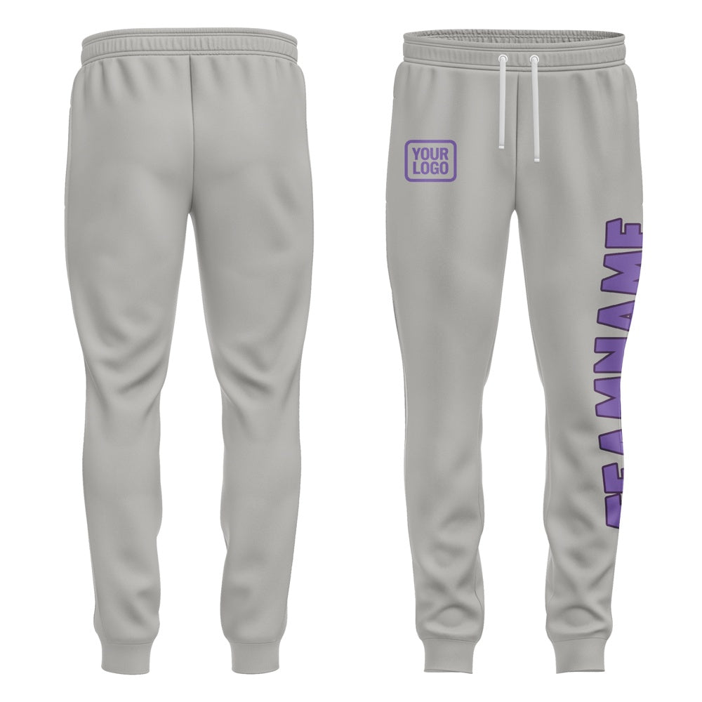 Custom Gray Light Purple Pants